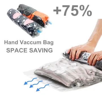 TAILI Hanging Vacuum Space Saver Bags for Clothes, 4 Pack Long 53x27.6  inches, Vacuum Seal Storage Bag Clothing Bags for Suits