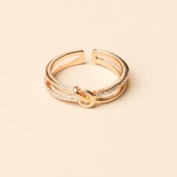 Gold Plated Double Knot Ring in 2023