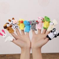 5/10/12pcs Finger Puppets Toy Baby Mini Animals Educational Hand Cartoon Rubber Doll Hand Puppet Theater Toys for Children Gifts