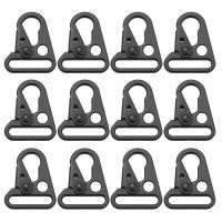 12 Pieces Enlarged Mouth Clip Sling Clasp Olecranon Hook for Keychain Snap Hooks Outdoor Bag Black Color Fits Women or Men Use Your Outdoor Enjoy a Relaxing Trip