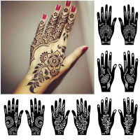 ออกแบบใหม่ภาษาอาหรับ Henna Stencils นำมาใช้ใหม่สำหรับมือ Airbrush รอยสักชั่วคราวแม่แบบสำหรับงานแต่งงานของผู้หญิงอินเดีย Mehndi Paint-BIANO