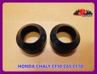 HONDA CHALY CF50​ C65​ CF70 SHOCK ABSORBER RUBBER "BLACK" SET PAIR (BIG CORE) // ยางหุ้มโช๊ค แกนใหญ่ มอเตอร์ไซค์ฮอนด้า