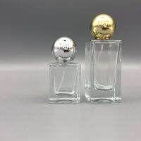 5Pcs 30ML 50ML Gold And Silver Ball Cap Premium Perfume Bottle Pressing Cosmetic Spray Glass Refillable Bottle Free Packing Tool