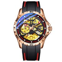 ZZOOI Fashion Sport Racing Design Mens Watches Automatic Mechanical Wristwatch Top Brand Luxury Quick Release Silicone Band Male Clock