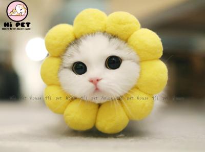 MILLY HOUSE♥ อุปกรณ์สัตว์เลี้ยง Pet headdress sunflower ดอกทานตะวันหมวกแมว หมวกสุนัข สร้อยคอแมว สร้อยคอสุนัข L 10#20