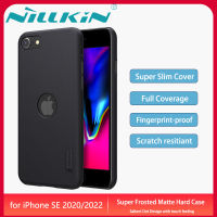 NILLKIN เคส เคสโทรศัพท์ Apple iPhone SE 2020 2022 SE2 SE3 Case Super Frosted Shield Hardcase Matte Back Cover Casing with Logo Cutout