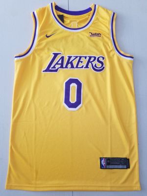 Ready Stock 2022 2023 Newest Mens No.0 Russell Westbrook Los Angeles Lakerss Swingman Jersey - Yellow