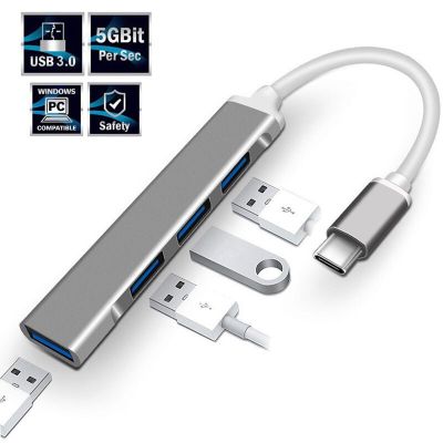 USB HUB Dock 3.0 4 Port Multi Splitter Adapter OTG Type C HUB For Lenovo HUAWEI Xiaomi Macbook Aluminum Alloy USB 2.0 3.0 Hub USB Hubs