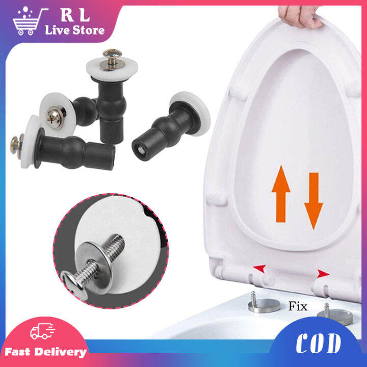 1 Pair Toilet Seat Expansion Screw Hinges Rubber Toilet Seat Expanding