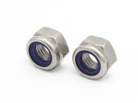 【✔In stock】 jiushouz M3/M4/M5/M6/M8/M10-m20ไนลอนลื่นล็อค Nut Self-Locking Hex Nuts ล็อค304สแตนเลส