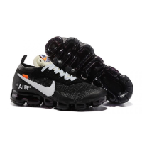 Off-White x Air VaporMax 2.0 Mens Black/White Breathable Running Shoes