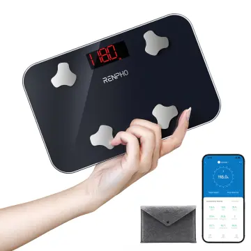 RENPHO Digital Body Weight Scale, Smart Scale for Weight, Body Fat, BMI,  Body Composition Monitor Health Analyzer with Smartphone App Sync with  Bluetooth, 396 lbs White 