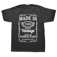 Vintage 1995 27 Years Old T Shirt Men Cotton Tshirt Camiseta Clothing Funny 27Th Birthday Gildan