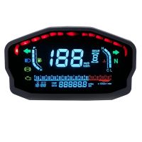 Speedometer Water Temperature and Oil Gauge Odometer LCD Instrument Universal