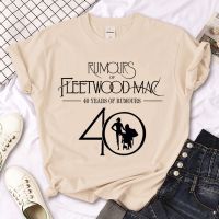 เสื้อยืด Fleetwood Mac ข่าวลือเสื้อเชิ๊ตผู้หญิงลายเสื้อผ้าการ์ตูนกราฟฟิกเสื้อเชิ๊ตผู้หญิงญี่ปุ่นดีไซน์ Y2K
