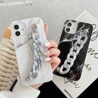 {Haojia เคสโทรศัพท์} MrenewedM 14 Pro Max เคสโทรศัพท์กำไลหินอ่อนสำหรับ iPhone 13 12 Mini 11 X XR XS โซ่พันข้อมือ IMD นุ่มฝาครอบบน SE2 SE3 7 8 Plus