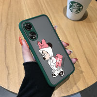 เคสสำหรับ OPPO A78 4G เคสโทรศัพท์กันกระแทกกล้องคลุมทั้งหมดกันกระแทกเคสโทรศัพท์มือถือมีน้ำค้างแข็งโปร่งใสการ์ตูนน่ารักแฟชั่นเด็กผู้หญิง