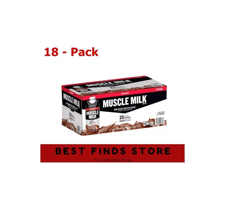 Muscle Milk Genuine Non Dairy Protein Shake Chocolate Zero Sugar 11 Fl Oz 18 Count Lazada Ph