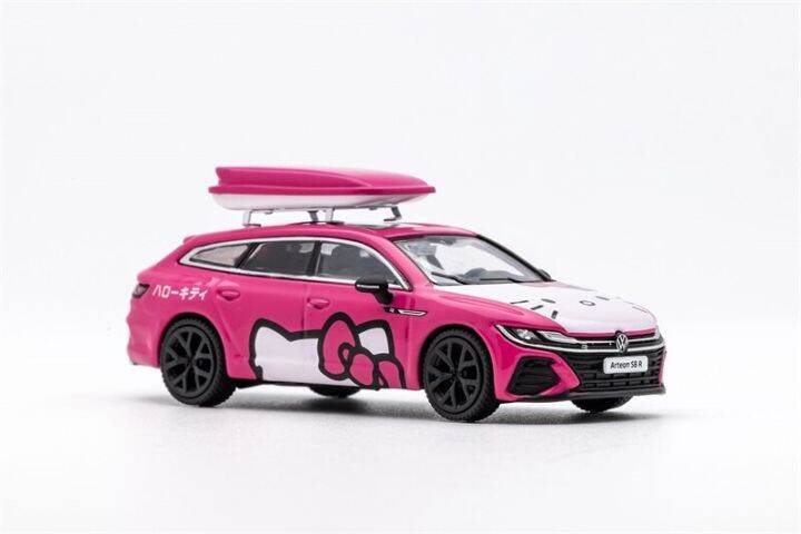 gcd-1-64-cc-arteon-r-shooting-brake-hunting-edition-pink-cartoon-lhd-diecast-model-car