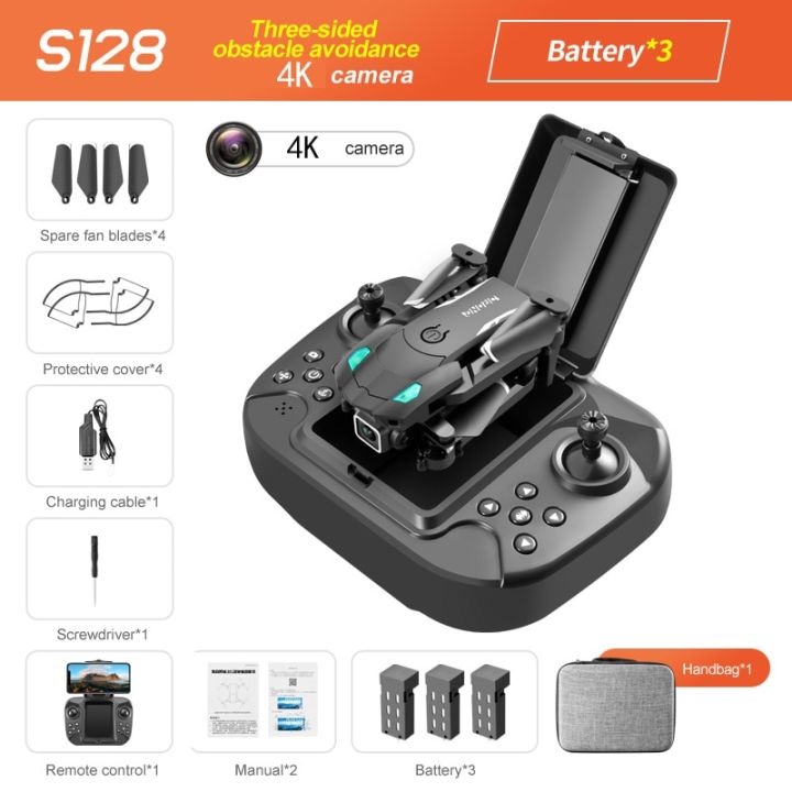 s128-mini-drone-4k-camera-for-beginer-three-sided-obstacle-avoidance-air-pressure-fixed-height-professional-rc-quadcopter-toys