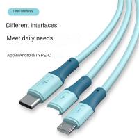 Three-in-one Multi-Function Fast Charging Data Cable For Android Apple Type-C Mobile Phone Micro USB Super Fast Car Charging