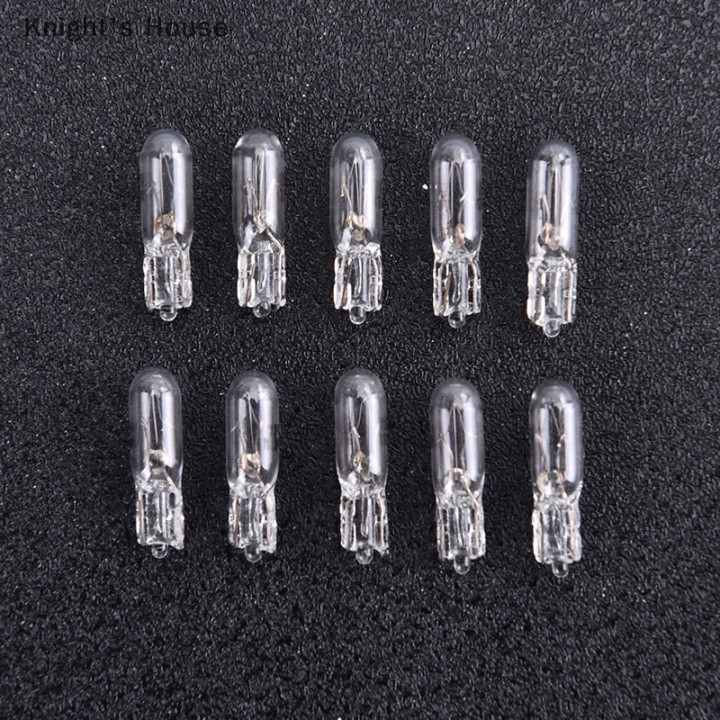 knights-house-10pcs-12v-1-2w-t5หลอดไฟกระจกแดชบอร์ดแผงหน้าปัดเบรคหลอดไฟ