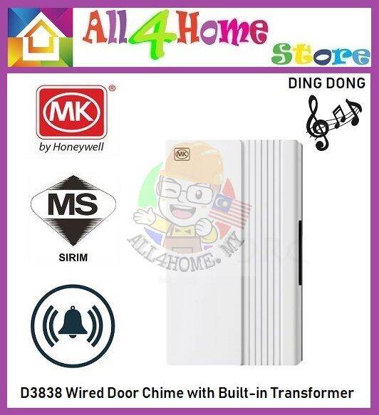 MK D3838 Wired Door Chime with Builtin Transformer (SIRIM Approved