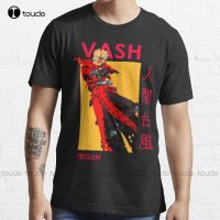 Trigun Vash The Stampede Dual Wield Anime Trending T-Shirt Vintage Shirts Custom Aldult Teen Unisex Digital Printing Tee Shirts