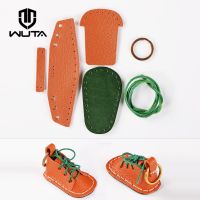 WUTA 943 DIY Leather Mini Shoes Keychain Kit Semi-finished Key Ring Bag Pendant Kids Gift Summer Camp Activity Trainitraining