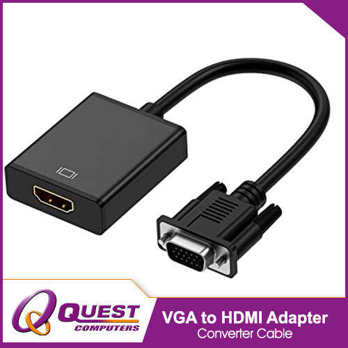 VGA to HDMI Adapter VGA Male to HDMI Female Converter Cable | Lazada PH