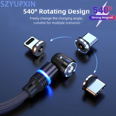 （A LOVABLE） SZYUPXIN540 ° หมุนสาย USB แม่เหล็ก Type CData ChargeUSBFor iPhone 11Xs XXiaomi