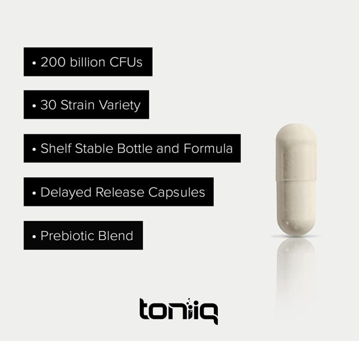 probiotic-200-billion-cfu-toniiq-supplement-60-capsules-fully-shelf-stable-probiotics-formula-with-prebiotic-blend-extended-release-capsules-โพรไบโอติกส์