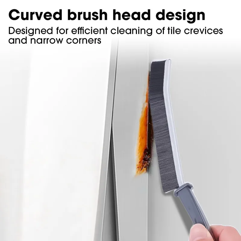 2Pcs Crevice Gap Cleaning Brush, Hard Bristle Brushes for Small