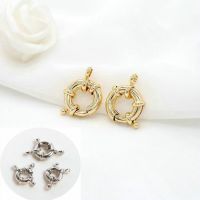 14K Gold Color Plated Brass Spring Clasp Rings DIY Making Earring Necklace Handmade Jewelry Findings