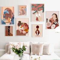 2023 ✿✤✲ Modern Minimalist Morandi Color Flower Combination Poster Decoration Background Wall Painting Atmosphere Light Luxury