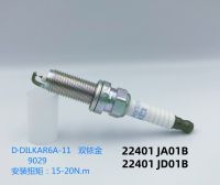 4Pcs OEM: 22401 JA01B DILKAR6A-11 Double Iridium Gold Spark Plug 9029 For Nissan New TEANA Xtrail MURANO  RenoKOLEOS InfinitiG37 Spark Plugs Wires