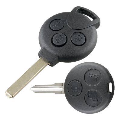 【CW】 3 Buttons Car Fob Uncut Blank Cover for Mercedes-Benz Fortwo 450 451 2007-2013