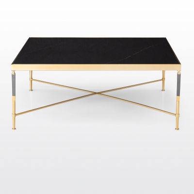 modernform โต๊ะกลาง รุ่น WILEY ขาทองไทเทเนียม TOP หินอ่อนดำ