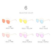 European American Style Polygonal Metal Lady Sunglasses Trend Personality Glasses Colorful Ocean R Sunglasses