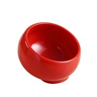 [COD] soup bowl hot shop seasoning commercial ceramic oblique spherical sauce cafeteria dipping