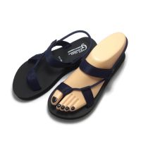 รองเท้าแตะรัดส้นสไตล์ญี่ปุ่น Sandals GK-18-กรม พื้นหนา 1 นิ้ว พื้นนุ่มใส่สบายเท้า (กรุณาเทียบตาราง Size ก่อนทำการสั่งซื้อ)