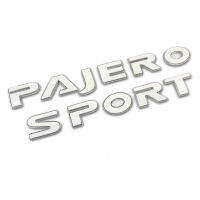 โลโก้ Logo 3D PAJERO SPORT จำนวน 11ชิ้น สีขาว 4x5.5cm.  Mitsubishi Pajero Sport Montero มิตซูบิชิ ปาเจโร่ ปี 2015 - 2018 4ประตู สินค้าราคาถูก คุณภาพดี 3D Logo Emblem Decal Front Hood Bonnet