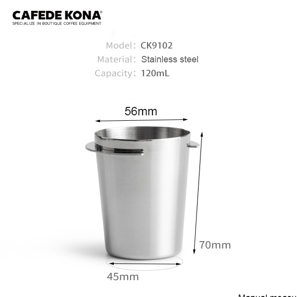 cafede-kona-ถ้วยโดสกาแฟ-กระบอกโดสกาแฟ-ถ้วยช่วยกรอกผงกาแฟใส่ด้ามชงเครื่องชงกาแฟ-nbsp-stainless-dose-cup