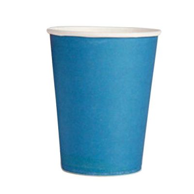 20 Paper Cups (9oz) - Plain Solid Colours Birthday Party Tableware Catering(Red)
