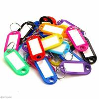 【DT】 hot  30pcs/lot Colorful Plastic Keychain Key Tags Label Numbered Name Baggage Tag ID Label Name Tags With Split Ring Luggage Tags