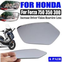 FORZA350กระจกมองหลังเพิ่มกระจกนูน2023สำหรับ HONDA Forza 300 350 Forza300กระจกอุปกรณ์เสริมมอเตอร์ไซค์2018-2022เลนส์มองกระจกด้านข้าง