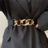 【hot sale】 ┇❀ B55 Gold Chain Belt Elastic Silver Metal Waist Belts for Women High Quality Stretch Waistband
