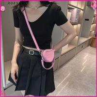 XUESHE กระเป๋าใส่เงิน กระเป๋า Crossbody หนังพียู รูปหัวใจ กระเป๋าถือแบบถือ แฟชั่นสำหรับผู้หญิง มินิมินิ กระเป๋าแมสเซนเจอร์ สำหรับผู้หญิง