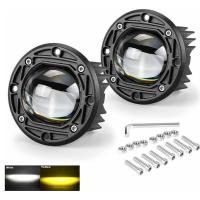 [ANYA Auto Parts] คู่3นิ้ว60W แว่นขยายสปอตไลท์ LED ไฟหน้า