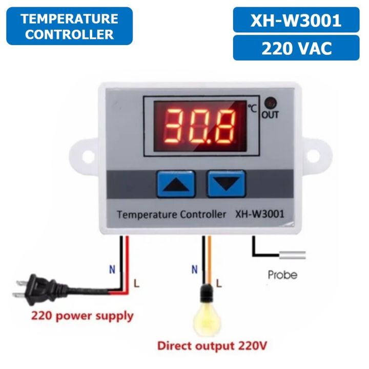 1ชิ้น-xh-w3001-220vac-1500w-เครื่องควบคุมอุณหภูมิ-digital-temperature-controller-thermostat-switch-probe